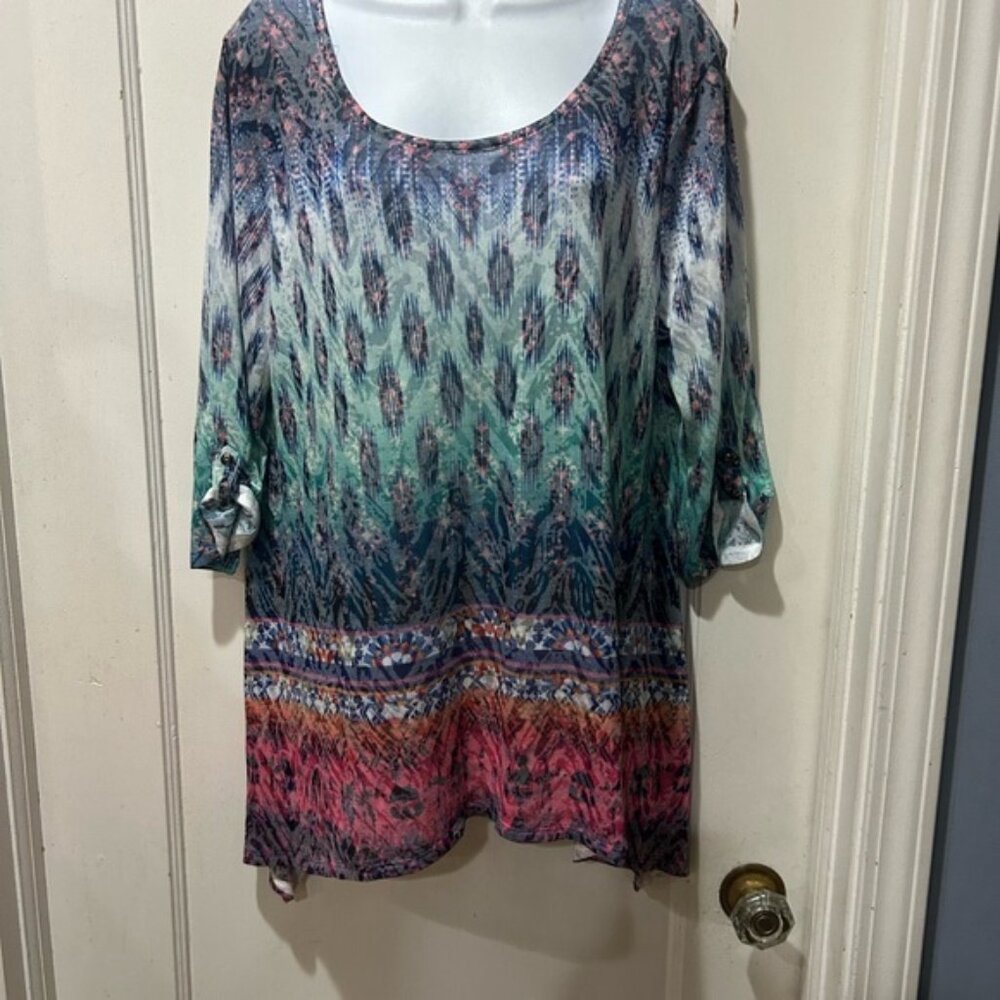 Chicos size 2 large batik Multicolor Women's Top